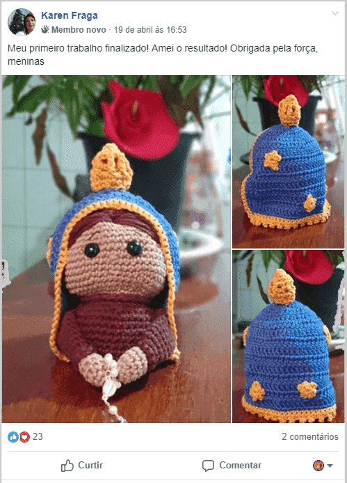 Amigurumi nossa senhora aparecidade.